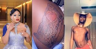The stylist took to instagram. Male Staff Shows Love For His Boss Toyin Lawani By Getting Huge Tattoo Of Her Name On His Butt Photo