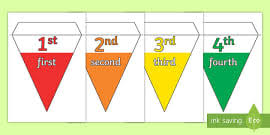 Latin capital letter a with grave: Ordinal Numbers 1 31 Bunting