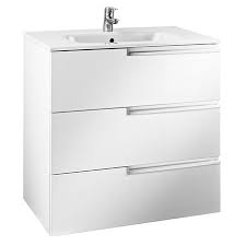 Looking for bathroom decorating ideas, bathroom furniture and bathroom accessories? Roca Victoria N 600m 3 Drawer Wall Hung Vanity Unit Gloss White