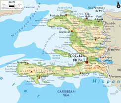 The mainland of haiti has three regions: Physical Map Of Haiti Ezilon Maps