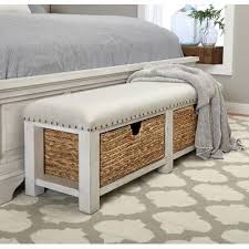 Trisha Yearwood Home R And R Sleigh Platform Bed Storage Bench Bedroom Small Bedroom Storage Upholstered Storage