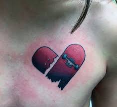 You can even keep the trucks and wheels right on! 100 Skateboard Tattoos For Men Cool Design Ideas To Roll With