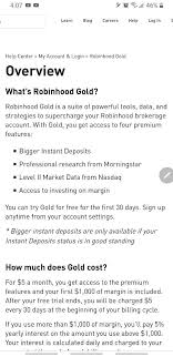 However, for just $5/month you can access a premium subscription called robinhood gold. I M New Into Investment I Currently Use Robinhood Gold To Purchase Stocks What Resources Do You Use To Drive Your Buy Sell Of Stocks Is There A Tool Software That Can Give You More