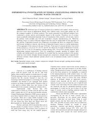 Required to finish flush with plaster above or where they are extensions of similar bases in conjunction with existing floor tiles, cut channel in floor slab and expose rough wall construction sufficiently to accommodate new tile base and setting material. Pdf Experimental Investigation Of Tensile And Flexural Strength Of Ceramic Waste Concrete