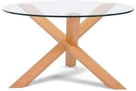 Round Glass Table With Unique Wood Bases Glass Top Coffee Table Round Glass Table Glass Top Dining Table