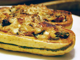 Baked Kale Stuffed Delicata Squash Recipe Recipe Delicata Squash Recipe Baked Kale Delicata Squash