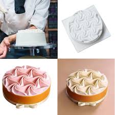 There are six cavities in the silicone mold, and theyre about 3/8 tall. Silicone Cake Mold Swirl Decorative Holiday Mold Kitchen Dining Bar Patterer Baking Accs Cake Decorating