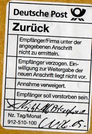 Mit der kostenlosen umzugsmitteilung bietet die deutsche post eine praktische serviceleistung, die den aufwand reduziert. Verwirrt Wegen Zuruck Stempel Wer Kann Helfen Briefmarken Allgemein Philaforum Com Briefmarkenforum