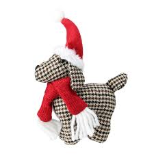No matter how you and your loved ones celebrate, you can decorate your home in a way that suits you. Melrose 6 5 Houndstooth Pattern Dog With Santa Hat Christmas Ornament Brown Black Walmart Com Walmart Com