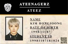 What is a fan id and how to i get one? Ateez Hongjoong Fan Made School Id Card School Id Make School Id Card
