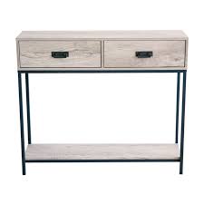 Amazon Com Roomfitters 2 Drawer Console Table Low Display Shelf Rectangle Modern Oak Entryw Entryway Console Table Tiered Display Shelves Small Console Tables