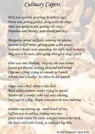 Culinary Capers Funny Cute Poems Funny Poems Poems Funny Cute