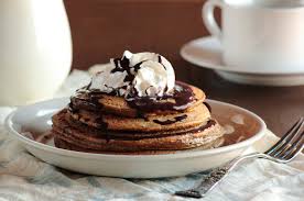 cappuccino pancakes with mocha syrup
