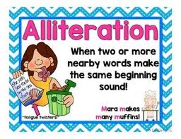 Grouping of words with the same initial consonant.the repetition of sound acts as a connector.ex: Alliteration Anchor Poster Free Alliteration Alliteration Activities Kindergarten Anchor Charts