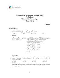 Filiera teoretic`, profilul real, specializarea ]tiin\ele naturii (tc + cd) filiera tehnologic`, toate calific`rile profesionale (tc). Simulare Bac MatematicÄƒ 2019 Tehnologic Clasa A Xi A Liceunet Ro