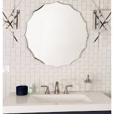 Bronze bathroom mirrors add style and elegance to your space and can make your bathroom glow in the early morning light. Wade Logan Estefania Modern Beveled Frameless Bathroom Vanity Mirror Wayfair