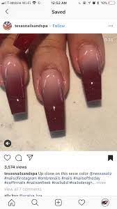 Pin By Rismary On Nails Burgundy Acrylic Nails Ombre Acrylic Nails Fall Acrylic Nails