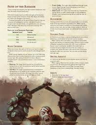 Rage is the barbarian's defining class feature. Path Of The Ravager V2 Batter Your Foes With This Barbarian Subclass Unearthedarcana