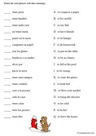 Free Matching Worksheets Spanish Verb Phrases Translations Meanings Fun Stuff On Printablespanish Co Verb Worksheets Spanish Worksheets Spanish Reflexive Verbs