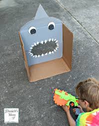 Make this easy diy nerf gun storage rack out of pvc pipe to hang them all in one place! Diy Nerf Target For Shark Week Jdaniel4s Mom