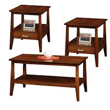 The coffee table boasts the added convenience of an additional this set of 3 coffee tables exudes a vintage charm and will make a distinctive addition to your home decor. Delton 3 Piece Solid Wood Coffee Table And Set Of 2 Storage End Table Set Walmart Com Walmart Com