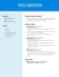 For the reflective surface can make your room brighter; Winning Costume Designer Resume Example Myperfectresume