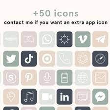 Ios App Icon Bundle App Cover Iphone Aesthetic App Icons Cover App Icons Ios Iphone Organisation Ios14 App Icons 50 App Pack App Icon Ios App Icon App Covers