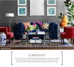 Simple Details Inspired By Williams Sonoma Home Velvet Sofa Living Room Blue Sofas Living Room Blue Velvet Sofa Living Room