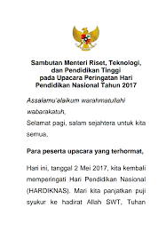 Pidato Hari Pendidikan Nasional Singkat Penggambar