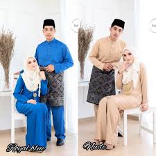 Pakaian adat jambi bernama baju kurung. Ready Stok Set Sedondon Set Couple Baju Raya Baju Kurung Dan Baju Melayu Shopee Malaysia