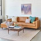 Sven charme tan left sectional sofa Article
