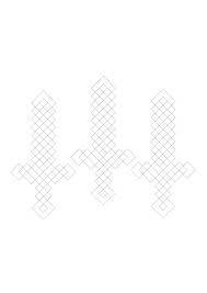 Minecraft steve with diamond sword coloring page from minecraft category. Minecraft Swords Coloring Pages 2 Free Coloring Sheets 2021