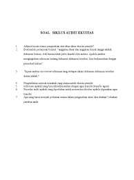 Soal Siklus Audit Ekuitas Doc