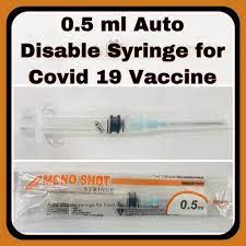 You read the gradations on the side of the syringe for fractions of milliliters, depending on the size of the syringe. Plastic White Syringes 0 5ml With 23g Needle For Hospital Rs 3 2 Piece Id 23206619633