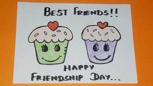 Friendship is a relationship of mutual affection between people. Happy Friendship Day Greeting For Kids How To Draw Cupcake Friendship Drawing Youtube