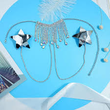 Star Nipple Stickers with Rhinestone Tassel Necklace Zambia | Ubuy