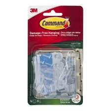 Command Outdoor Light Clips 16 Clips 20 Strips Pack Walmart Com Light Clips Outdoor Lighting Damage Free Decorating