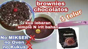 Nah, daripada beli, kamu juha bisa lho buat bolu sendiri. Brownies Chocolatos 1 Telur Kue Lebaran Irit Bahan No Mikser No Oven No Kukus Youtube