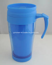 2 foam insulated 20 oz. China Promotional Paper Insert Plastic Coffee Travel Car Mug With Handle China Travel Mug And Coffee Cup Price