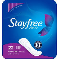 Stayfree Classic Pads Super Long 22 Ct