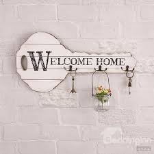 Creative Key Shaped Welcome Home Key Holder Wall Hook Beddinginn Com Wall Key Holder Key Holder Personalized Wall