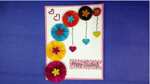 To make a birthday card, fold a piece of colorful construction paper into quarters. Birthday Cards How To Make Handmade Birthday Card Youtube