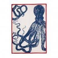 Shop Laura Grist Interior Design Octopus Sketch Nautical Themed Gifts Towels Design