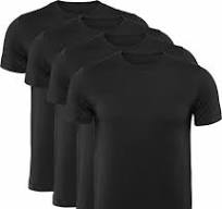 Men 1/2/4 Pack T-Shirt Black Plain Cotton T-Shirts Tee Crew ...