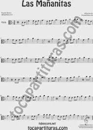Las Mananitas Partitura De Viola Sheet Music For Viola Music Score Sheet Music