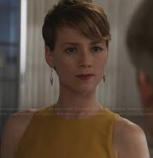 From karine vanasse short hairstyles for older women. Wornontv Margaux S Yellow Dress On Revenge Karine Vanasse Clothes And Wardrobe From Tv