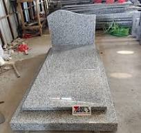 JL White Granite Tombstone Polished Grey Granite Flat ...