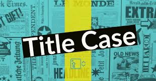 Some programming styles prefer uppercase and lowercase letters with java: How Should I Capitalize My Headlines Hipblog