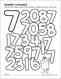 Color by number coloring pages easter free preschool coloring. Preschool Math All About The Number 7 Worksheets 99worksheets