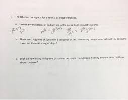 The institute of medicine recommends adults ages 19 to 50 consume at least 1,500 milligrams of sodium daily, individuals ages 51 to 70 get 1 these recommendations hold true regardless of your calorie intake, even when you're eating 1,200 calories a day. 2 The Label On The Right Is For The Label On The Chegg Com